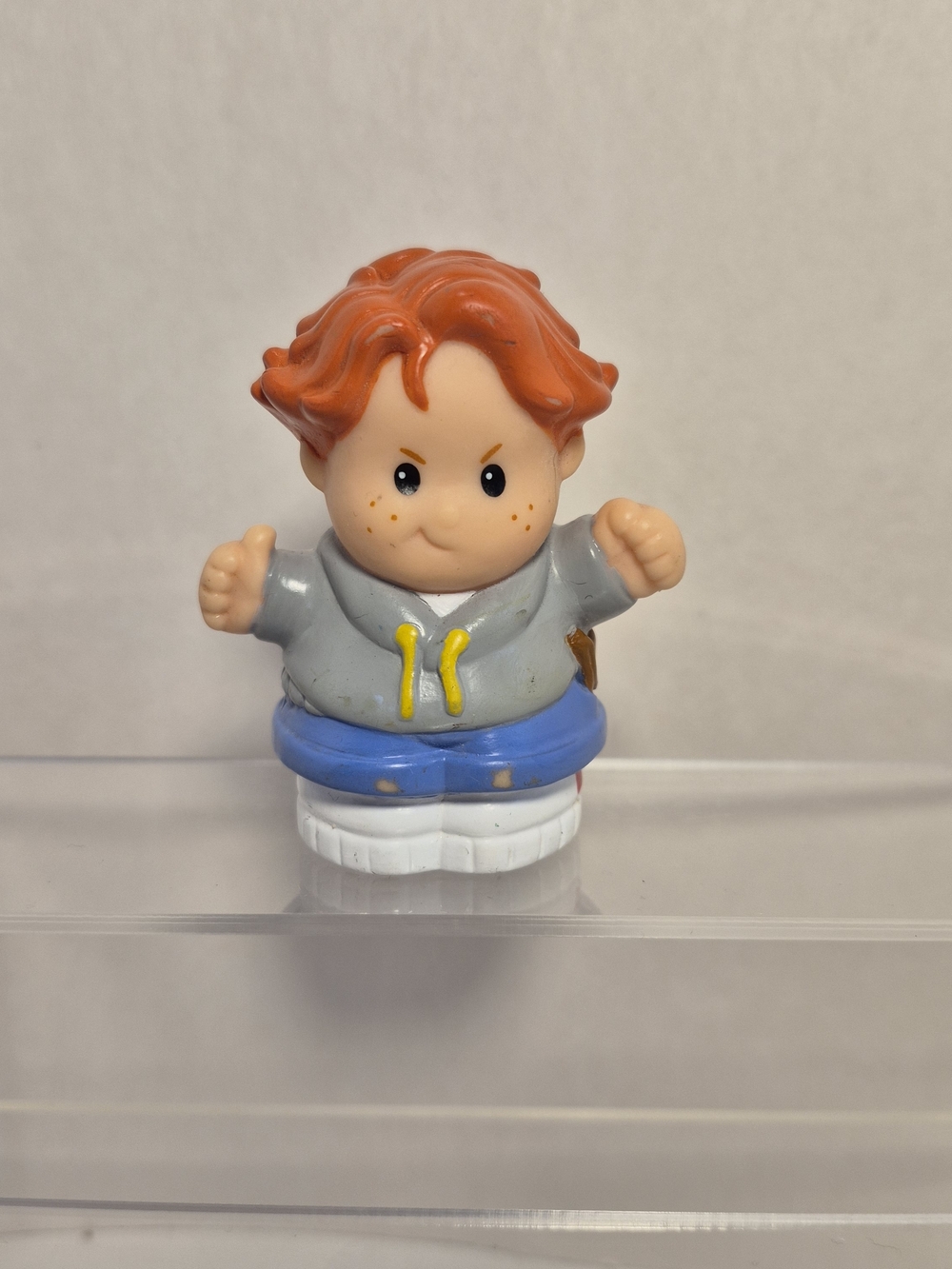 Fisher Price Little People Red Hair Angry Boy Figure 1998 School Bus
